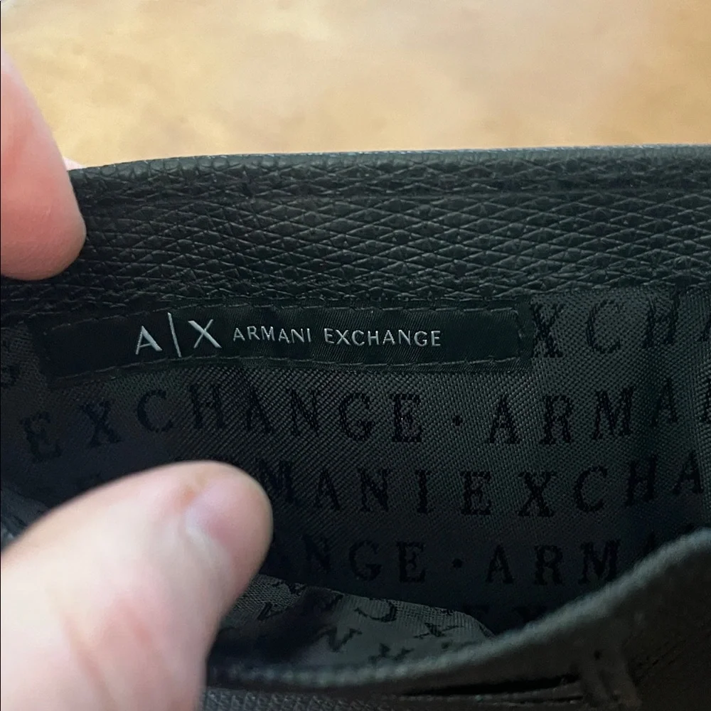 Giorgio Armani Black Textured Card Holder